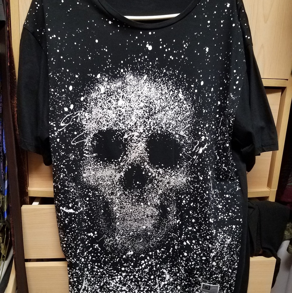 Men's Rock and Roll Skull Tshirt